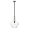 KICHLER 42046OZ Bronze Finish Multi-Directional 1-light Olde Clear Glass Bronze Pendant