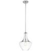 KICHLER 42141CHCLR Lighting Everly 1LT Pendant, Chrome Finish with Clear Glass