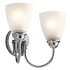KICHLER 45638CH  2-Light Wall Mount Bath, 2 Arm