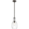 KICHLER 42456OZCLR Lighting Everly 1LT Pendant, Olde Bronze Finish with Clear Glass by Lighting