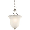 KICHLER 42882NI Nicholson 1LT Foyer Pendant, Brushed Nickel Finish and Satin Etched Glass