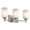 KICHLER 45574NI  3-Light Wall Mount Bath, 3 Arm