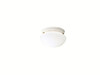 KICHLER 206WH Lighting Ceiling Space 1-Light Flush Mount, White Finish with White Glass Shade