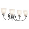 KICHLER 45640CH  4-Light Wall Mount Bath, 4 Arm