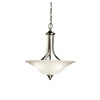 KICHLER 3502NI Dover 3LT Pendant, Brushed Nickel Finish with Etched Seedy Glass
