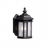 KICHLER 9028BK Kirkwood 1LT 13IN Exterior Wall Lantern, Black Finish with Clear Seedy Glass by Lighting