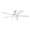 KICHLER 330174MWH , Starkk LED Matte White 52" Ceiling Fan with Light