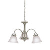 KICHLER 3293NI Lighting 3 Light Wynberg Chandelier, Brushed Nickel