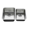 American Standard 18CR.9312000T.075 Reliant Plus Undermount 31X20 Offset Double Bowl Sink Stainless Steel 18CR9312000T075