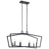 Kichler Abbotswell(TM) 8 Light Linear Chandelier Black 43494BK