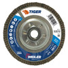 WEILER 804-50519 4-1/2 ABRASIVE FLAP DISC-ANGLED- ALUMINUM BA