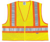 RIVER CITY 611-WCCL2LX3 FLUORESCENT LINE SAFETYVEST W/ ORNG/SIL STRIPES