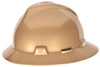 MSA 454-814053 GOLD V-GARD FULL BRIM HARDHAT W/RATCHET SUSP