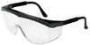 CREWS 135-SS110 STRATOS BLACK FRAME CLEAR LENS SAFETY GLASS