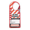 MASTERLOCK 470-427 7X2-7/8 LABELLED SAFETY LOCKOUT HASP RED