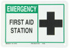 BRADY 262-21806 B401 7H X 10W ANSI BLK GRN/WHT FIRST AID