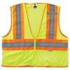 ERGODYNE 150-21325 LIME TWO-TONE VEST MESHZIPPER