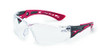 BOLLE SAFETY 286-41080 RUSH + CLEAR PC ASAF - PLATINUM/BLACK & RED