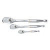 GEARWRENCH 329-81206T 3 PC 1/4  3/8 & 1/2 90T FULL POLISH RATCH SET