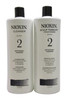 Nioxin U-HC-8399 System 2 Cleanser & Scalp Therapy Conditioner Duo 33.8 oz Shampoo & Conditioner Unisex