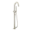American Standard AT064951295  Contemporary Round Freestanding Tub Filler for FLASH Rough-In Valve Brushed Nickel