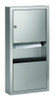 Bradley 2291-000000  Standard Stainless Steel Recessed Mounted Towel Dispenser/Waste Receptacle, 14" Width x 28" Height x 4" Depth