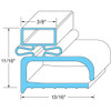 DOOR GASKET7 5/8 X 24 3/8 for Randell - Part# IN GSK195
