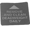 DECAL,REMOVE/CLEAN DEADWEIGHT DAILY for Henny Penny - Part# 16912