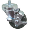 CASTER W/ BRAKE CASTER W/ BRAKE. 1/2-13 MOUNTING STUD, SWIVEL, 3 WHEEL W/BRAKE TRAULSEN CU27, CU48, CU60