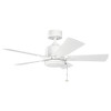 KICHLER 330241MWH , Bowen Matte White 42" Ceiling Fan