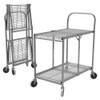Luxor LUXWSCC-2 Two-Shelf Collapsible Wire Utility Cart