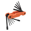 KLEIN TOOLS 409-70550 PRO FOLDING HEX KEY SET 11 FRACT INCH-SIZED KEY
