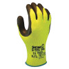 SHOWA 845-S-TEX300XL-10 DISP ER PALM COATING- HIVIS YELLOW/BL DZ6