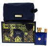 VERSACE I0089363 Dylan Blue By for Women - 3 Pc Gift Set 3.4oz Edt Spray, 10ml Edt Spray, Blue Pouch, 3count