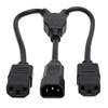 TRIPP LITE P004-18N-2C13 Y SPLITTER COMPUTER POWC14 MALE TO C13 FEMALE SPLITTER, PDU STYLE  C14 TO 2X C13