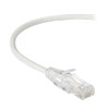 BLACK BOX C6APC28-WH-03 SLIM-NET CAT6A 28-AWG 500-MHZ STRANDED ETHERNET PATCH CABLE - UNSHIELDED, PVC, S