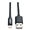 TRIPP LITE M100-003-BK 3FT LIGHTNING USB SYNC/CHARGE CABLE FOR APPLE IPHONE / IPAD BLACK 3 FT