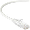 BLACK BOX C6APC28-WH-20 SLIM-NET CAT6A 28-AWG 500-MHZ STRANDED ETHERNET PATCH CABLE - UNSHIELDED, PVC, S