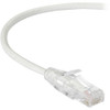 BLACK BOX C6PC28-WH-15 SLIM-NET CAT6 250-MHZ 28-AWG ETHERNET PATCH CABLE - UNSHIELDED, PVC, SNAGLESS BO