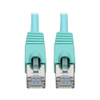 TRIPP LITE N262-010-AQ CAT6A 10GCERTIFIED SNAGLESS SHIELDED STP NETWORK PATCH CABLE RJ45 MM, POE, AQUA,