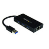 STARTECH.COM ST3300GU3B ADD 3 EXTERNAL USB 3.0 PORTS W/ UASP AND A GB ETHERNET PORT TO YOUR LAPTOP THROU