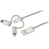 STARTECH.COM LTCUB1MGR USB MULTI CHARGING CABLE LETS YOU CARRY ONE CABLE FOR ALL OF YOUR CHARGING NEEDS