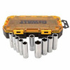 DEWALT 115-DWMT73815 TOUGH BOX TOOL KIT MM 1/2 DRIVE DEEP SOCKET ST