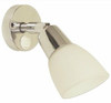 SCANDVIK390-41365 LED READ LT CHRM W GL SHADE