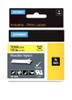 Dymo RNO18490 Industrial Labels for Industrial RhinoPro Label Makers, Black on Yellow, 1/2", 1 Roll ()