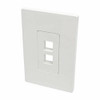 Tripp Lite N080102 Single-Gang 2-Port Wall Plate Keystone Cat5/6 USB HDMI Dport RCA
