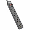 Tripp Lite PS66B 6 Outlet Power Strip NEMA 5-15R 6-ft Cord 5-15P Black Housing ()