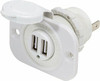 BLUE SEA SYSTEMS661-1016200 USB CHARGER 2USB 5V 21AMP WHT