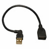 TRIPP LITE U005-10I USB A/A EXTENSION CABLE (USB-A LEFT-ANGLE M TO USB-A F) 10-IN.