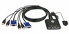 ATEN CS22U 2-PORT USB KVM WITH 2 BONDED CABLES